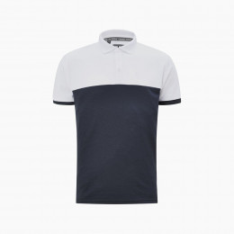 Block Polo Shirt - Anthracite/White